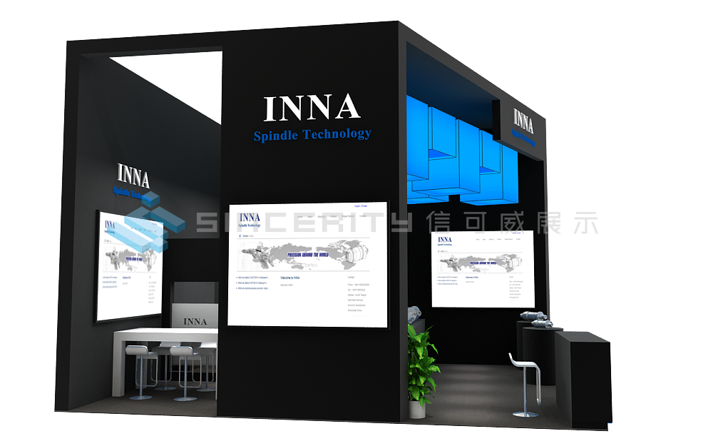 英納國際貿(mào)易(大連)有限公司展臺(tái)設(shè)計(jì)效果圖