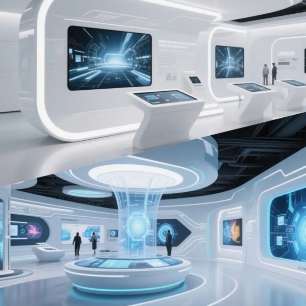 科技感白藍展廳設(shè)計