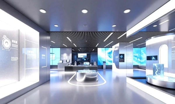 極簡(jiǎn)科技風(fēng)展廳解碼未來(lái)企業(yè)的空間語(yǔ)言