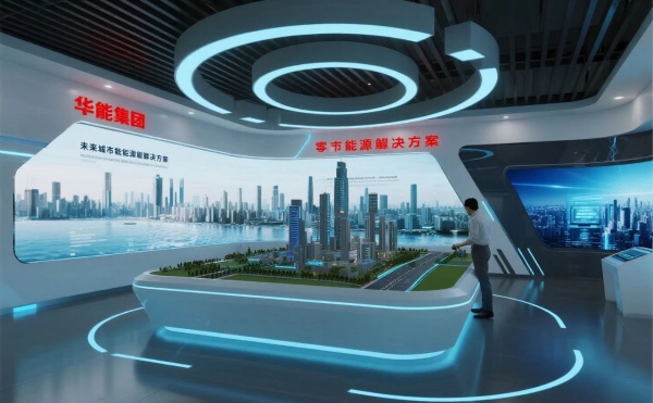 華能環(huán)保科技展廳里能摸到風、看到魚，還能穿越到 2050
