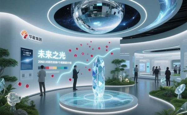 華能環(huán)保科技展廳里能摸到風、看到魚，還能穿越到 2050