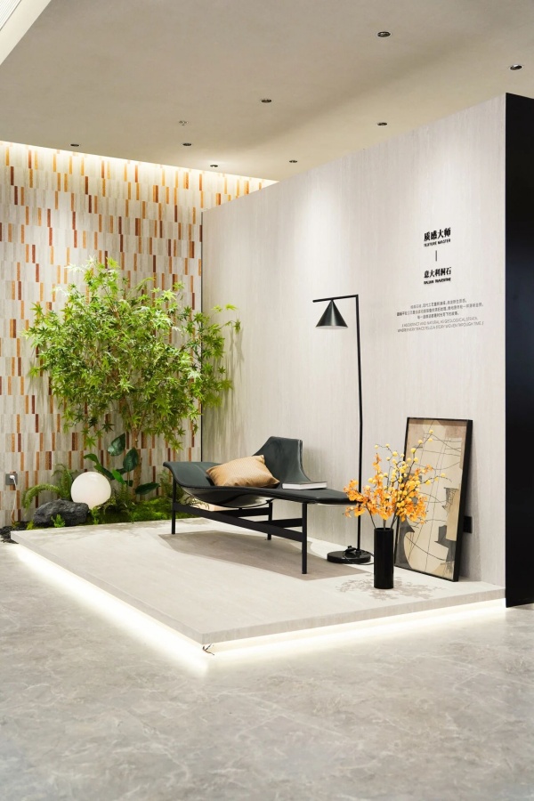 展廳煥新升級壹號瓷磚巖板總部展廳，讓高階審美以極致細節(jié)落地